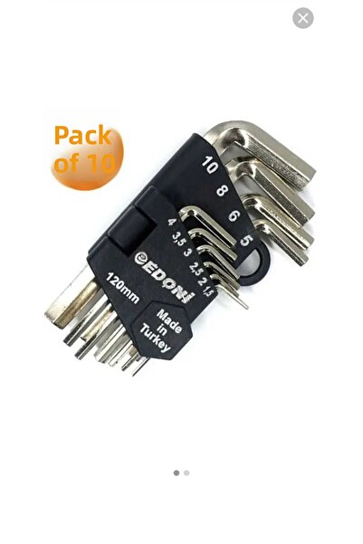 Generic Brand طقم مفاتيح إدوني ألين 120 ملم - 10 قطع