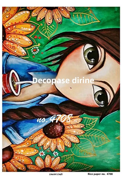 LİNEART ورق ديكوباج نحاسي Lineart رقم: L4708 - 29x42 سم