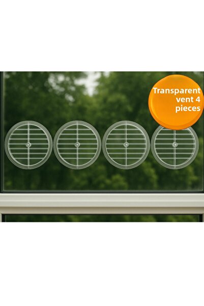 DESIPHON 4 Pieces Transparent Glass Grille – Natural Gas Compatible Ventilati...