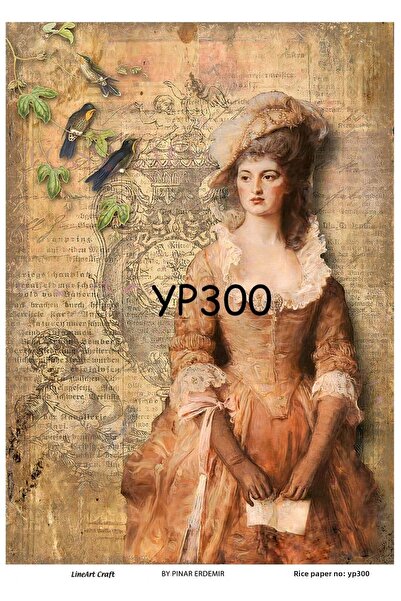 LİNEART Lineart Self Adhesive Brass Decopage Paper Yp300 29x42cm