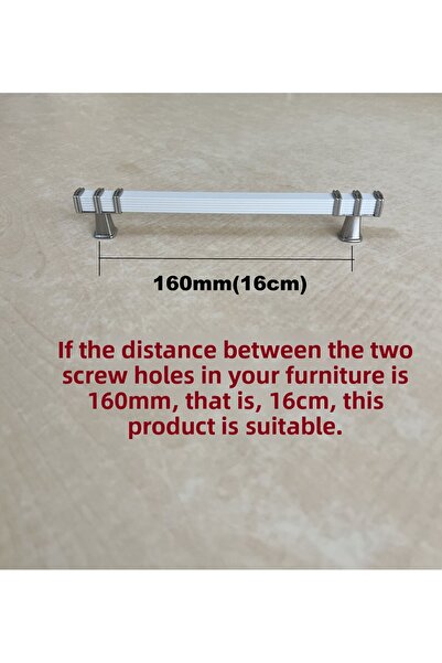 HOMDEP 160mm River Model Furniture Kitchen Drawer Drawer Cabinet Cupboard Handle Handles 4 Pcs White