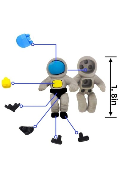 pekars Toy Eraser Space 1 Pack 4 Pieces