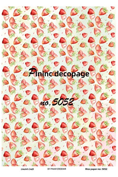 LİNEART 5052 نموذج زخرفة نحاسية منقوشة بالفراولة - 30x42