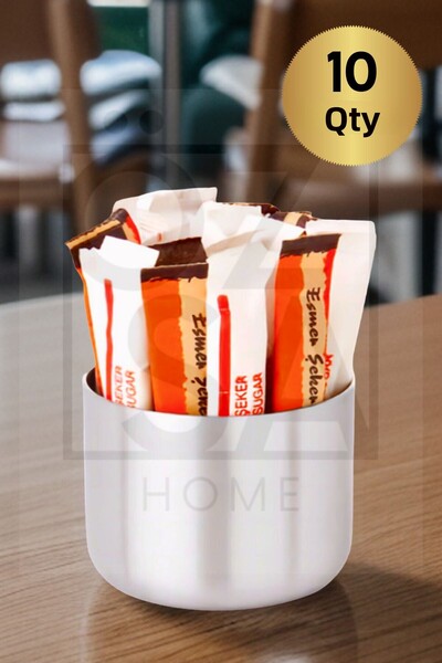 ÖzSa Home 10 bucăți recipient pentru zahăr, cafenea, restaurant, oțel inoxida...