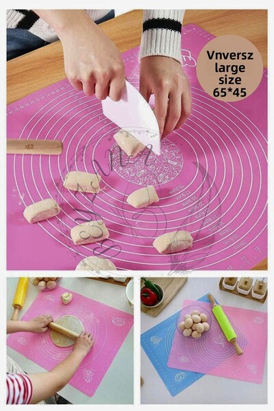 BEYZANA Large Size Silicone Dough Rolling Mat Mega Size 45*65 Cm
