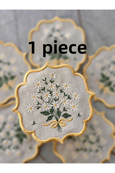 Nakışkonsept Șervețel Prezentare Cafea Cocktail Brodat Model Daisy 1 Buc