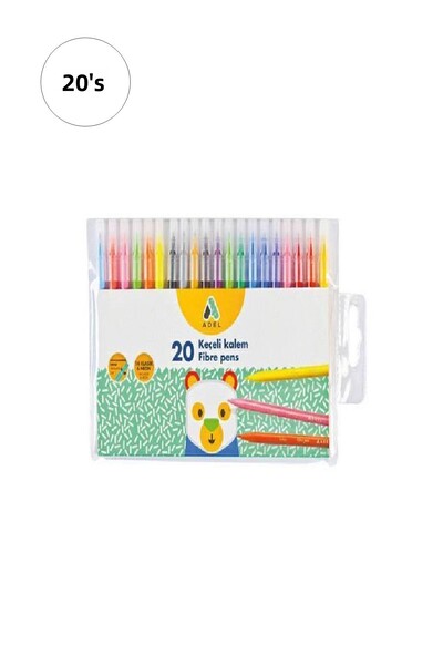 Adel 20 قلم عادل لباد مختلط 20 لون Yl