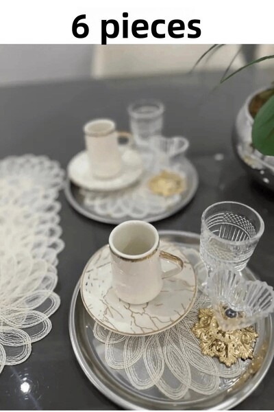 nubu atelier Flora Model Διακοσμητικό Guipure Lace Coffee Cocktail Παρουσίαση...