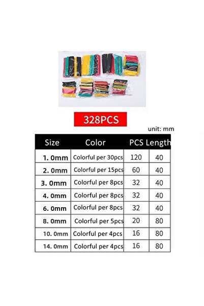 Choice 328PCS color (bag) 328 Pcs Heat Shrinkable Tube Insulation Environment...