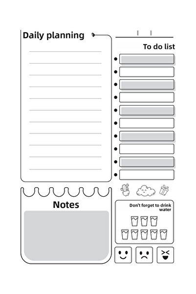 markcat Balloon Design Wooden Cover Diary Schedule Notebook - Infinite Agenda - Infinite Schedule Notebook - A5