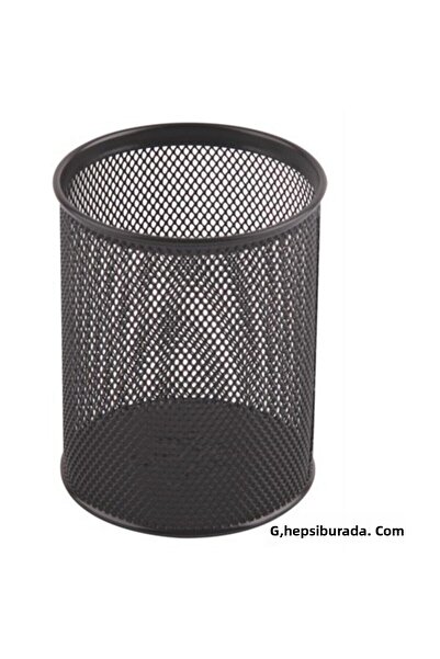 Ark Μεταλλική Διάτρητη Στρογγυλή Θήκη Στυλό Μαύρη