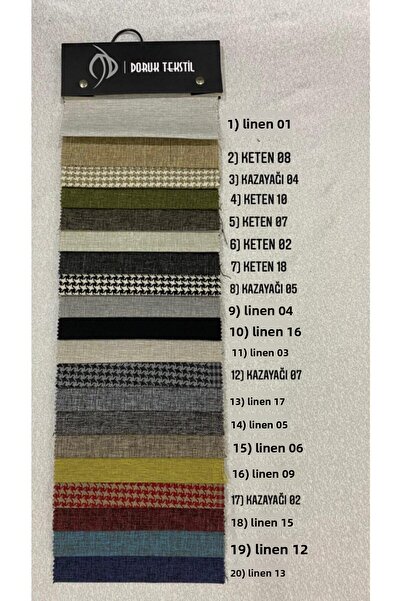 DorukTekstil Γκρι ύφασμα επικάλυψης λινό που πλένεται -007