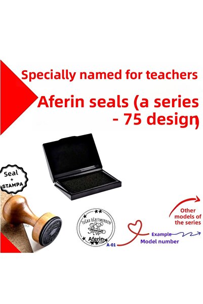 E-Hediyeci Well Done Stamps, Special Seal for Teachers, Well Done Stamps with Name Written a Series (75 Models)