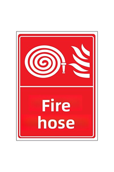 Lucena خرطوم حريق معدني 15 سم × 20 سم لافتة تحويل