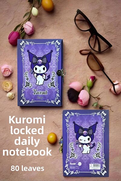 TOYFEST Σημειωματάριο με κλειδαριά 80 φύλλων μπλε Kuromi - 14x20