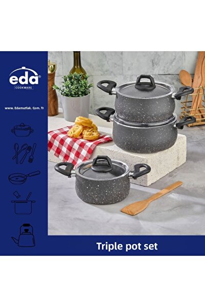Eda Triple Casserole Pot Set - 16/18/20 Pieces
