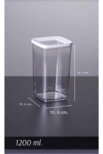 VİP AHMET Copper Cover Vacuumed Set of 5 Square Storage Containers Transparent