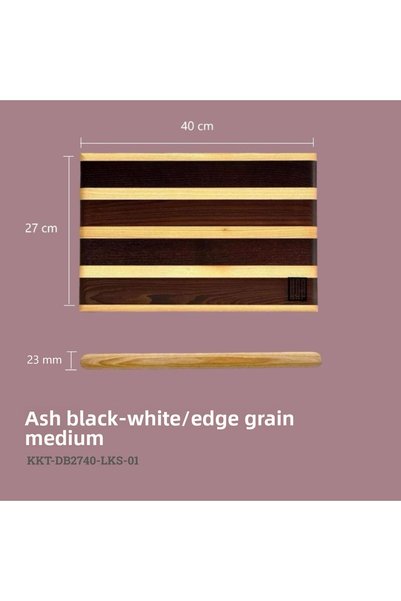 KAF Ahşap Luxury Cutting Board Ash Black-White