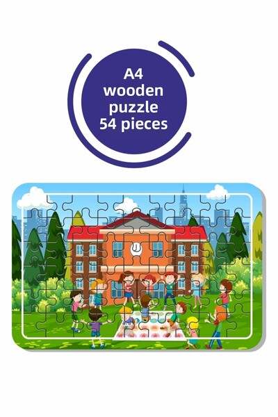 Baskı Atölyesi لعبة ألغاز هوليداي آند بلاي تايم A4 مكونة من 54 قطعة، لعبة، من...