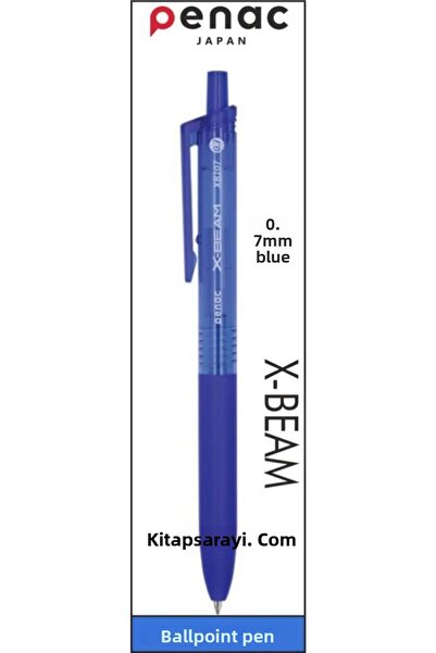 PENAC Guľôčkové pero X-Beam XB-107, gumený úchop, 0,7 mm, plastový klip, modr...