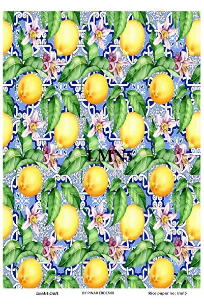 LİNEART 29X42Cm Brass Decopage Paper - Lmn5