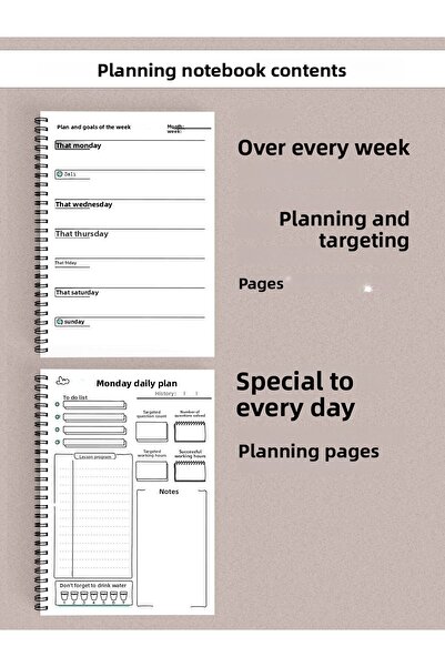 Apeirona Exam Preparation Planning Set | Ayt-tyt-kpss-ales-yds | 3 Exam Planners + 1 Weekly Planner