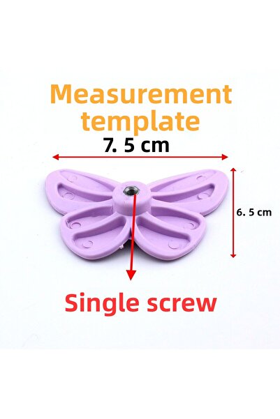 Badem10 Plastic Butterfly Lilac 10 Pieces Children's Room Girl Boy Cabinet Door Furniture Kitchen Drawer Handle Handle