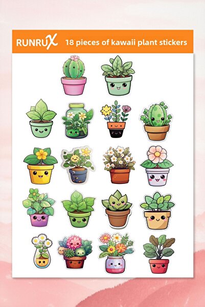 Runrux جدول أعمال النباتات Kawaii، دفتر الملاحظات، الكمبيوتر المحمول، الهاتف،...