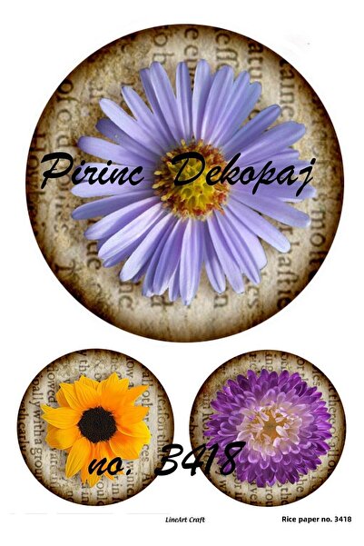 LİNEART ورق ديكوباج نحاسي Lineart رقم: L3418 - 29x42 سم