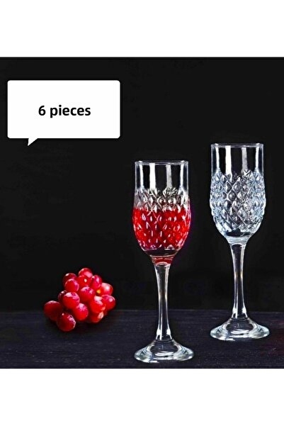 DİBA AVM 6-LIGHT CRYSTAL COFFEE SIDED WATER CUP SIDED COFFEE SIDED SUNUM CUP KADEH - 160 ML