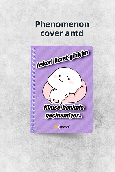 Dortel A6 50 YP غطاء فينومين مفكرة مرسومة حلزونية - قطعة واحدة