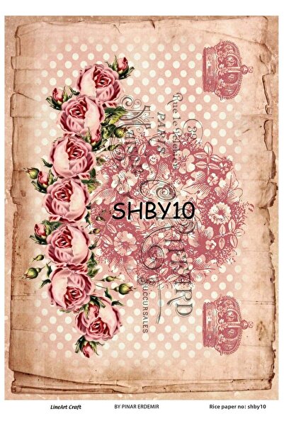 LİNEART ورق تزيين نحاسي من سلسلة SHABBY مقاس 29 × 42 سم رقم: SHBY10