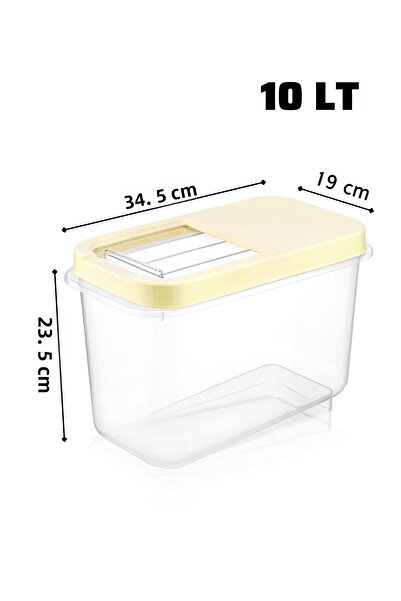 Open Home Concept 3 Pieces Multibox 10 Lt Multi-Purpose Food, Pulses Etc. with Easy Sliding Lid. Storage Container