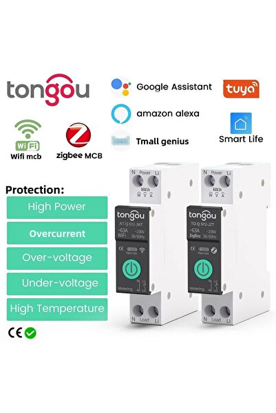 Choice قاطع الدائرة الذكي TUYA WiFi/ZigBee MCB حماية من التيار الزائد والجهد ...