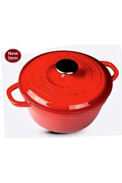 Lava 26 Cm Red Folk Round Pot - New Lid