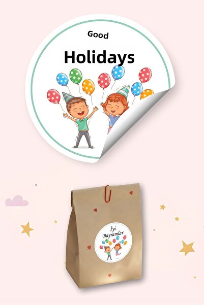 Grafikup 50 de bucăți autocolant autoadeziv cu tematică pentru Sărbători bune...