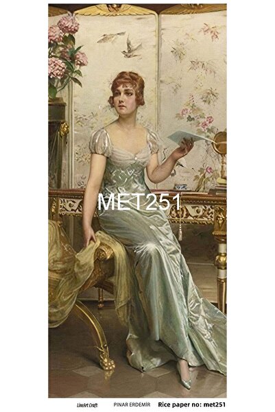 LİNEART Lineart Brass Decopage Paper 30X66 No:Met251