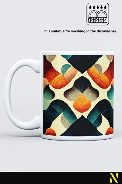 nilizma Abstract Pattern Porcelain Mug Cup Mug 330 ml