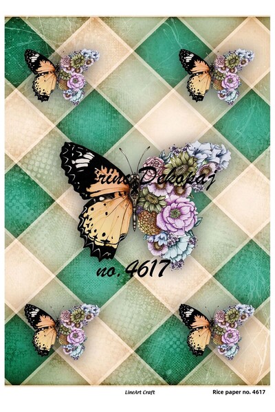 LİNEART Lineart Brass Decopage Paper No:L4617- 29X42Cm