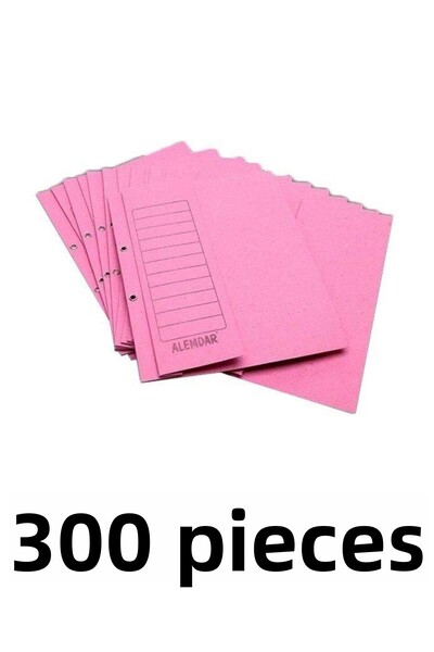 Alemdar 300 Pieces Pink File Half Cover Cardboard File Pink