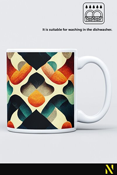 nilizma Abstract Pattern Porcelain Mug Cup Mug 330 ml