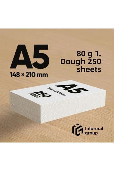 İnformal Yayınları Informal Copy Paper Premium Quality A5 80 Gr 250 Sheets 1S...
