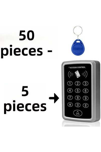SONEX مجموعة أقفال أبواب بكلمة مرور RFID مكونة من 5 قطع - 50 مفتاحًا للتحكم ف...