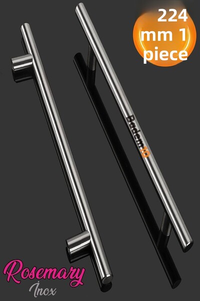 Badem10 Rozmarin (PREMIUM) Sertar de bucătărie din metal inox de 224 mm - dulap, uși și mânere