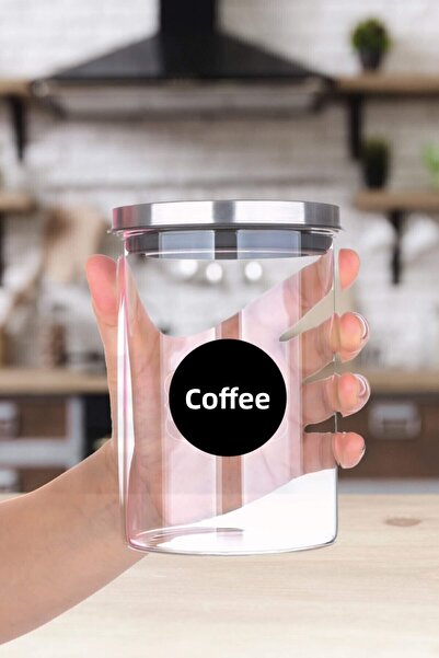 212shop ملصق برطمان دائري أسود لتنظيم المطبخ مع ملصق توابل مكتوب - بدون نص 78 قطعة