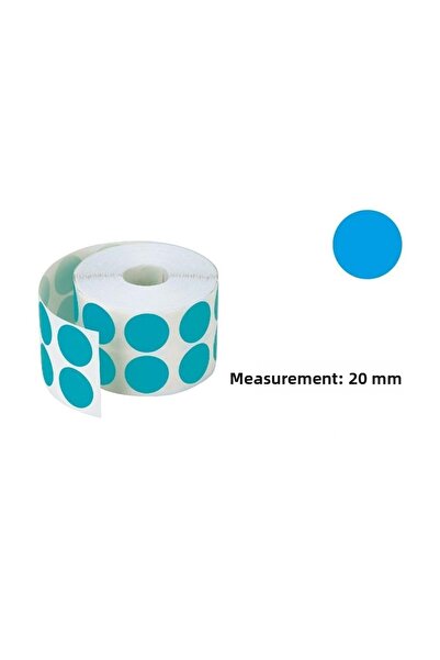 Tanex Etichetă cu puncte albastre - 20 mm, 2500 bucăți