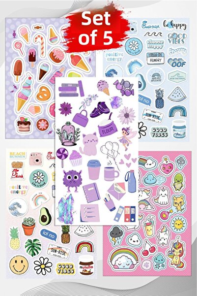 LiyaCraft Σετ αυτοκόλλητων πολλαπλών μικτών σετ Planner Agenda Κατάλληλο για ...