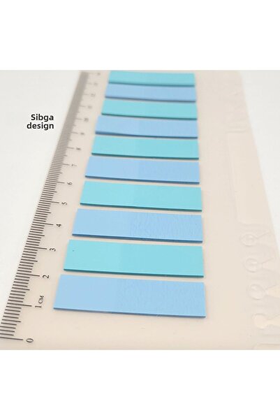 sibga tasarım Transparent Colored Post-It Note Paper - 200 Sheets Bookmark Sticker