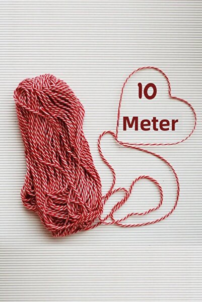 Lade Marteniçka باللونين الأبيض والأحمر - حبل العبوة (2-3 مم - 200 جم) 10 متر.