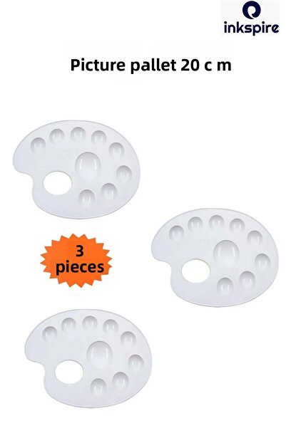 inkspire 20 см палитра за рисуване с разделители - маслени и акрилни бои